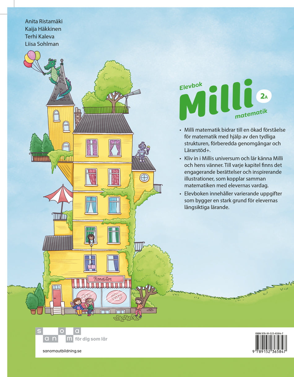 Valokuva kirjasta Anita Ristamäki / Kaija Häkkinen / Terhi Kaleva / Liisa Sohlman / Sanna Patrikainen Milli matematik 2A Elevbok, kuuluu tuoteryhmään Ruots lapset nuoret ja sarjakuvat.