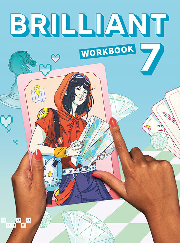 Valokuva kirjasta Louisa Daffue-Karsten / Pauliina Kanervo / Joonas Kauppinen / Saila Ketonen / Mikko Laitinen Brilliant English 7 Workbook, kuuluu tuoteryhmään Ruots lapset nuoret ja sarjakuvat.