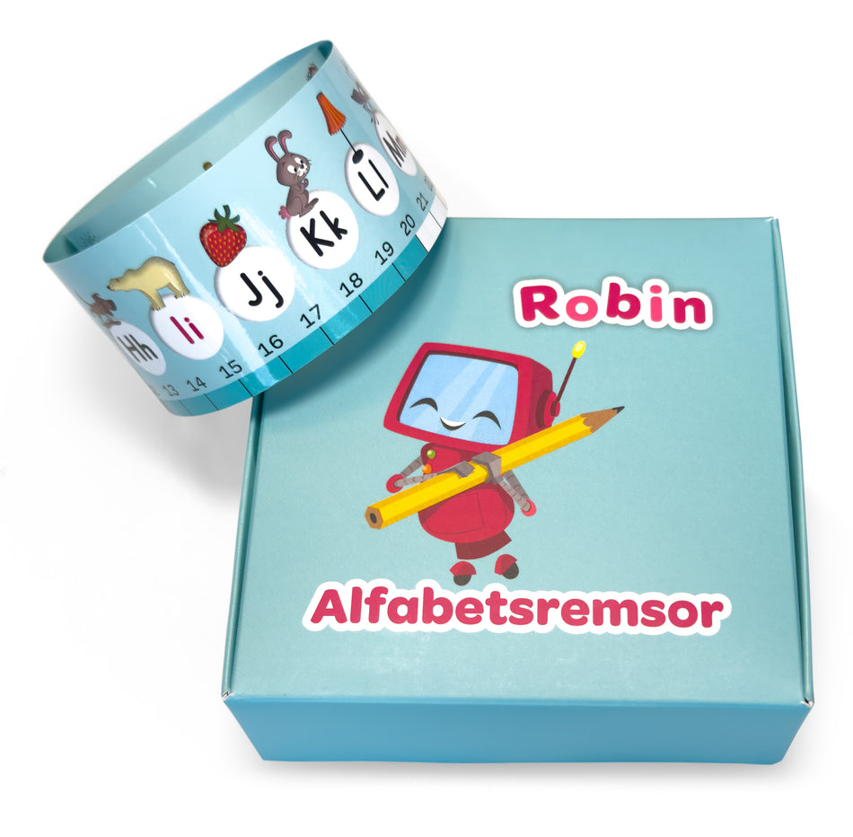 Valokuva kirjasta  Robin Alfabetsremsor (10-pack), kuuluu tuoteryhmään Ruots lapset nuoret ja sarjakuvat.
