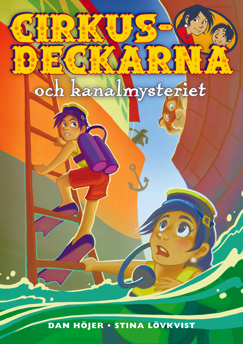 Valokuva kirjasta Dan Höjer Cirkusdeckarna och kanalmysteriet, kuuluu tuoteryhmään Ruots lapset nuoret ja sarjakuvat.