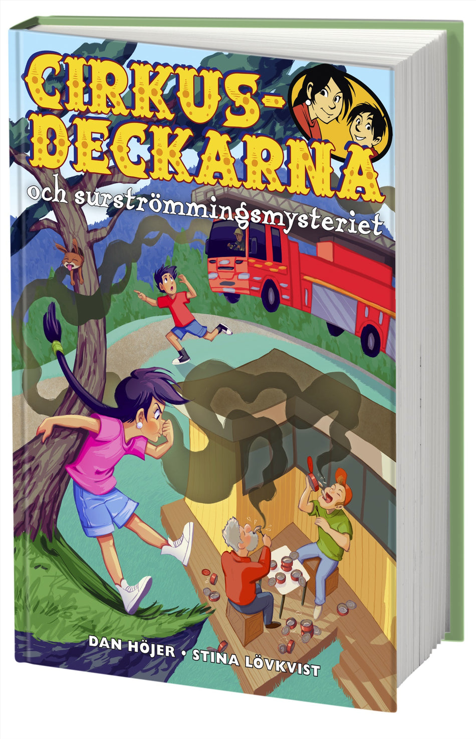 Valokuva kirjasta Dan Höjer Cirkusdeckarna och surströmmingsmysteriet, kuuluu tuoteryhmään Ruots lapset nuoret ja sarjakuvat.