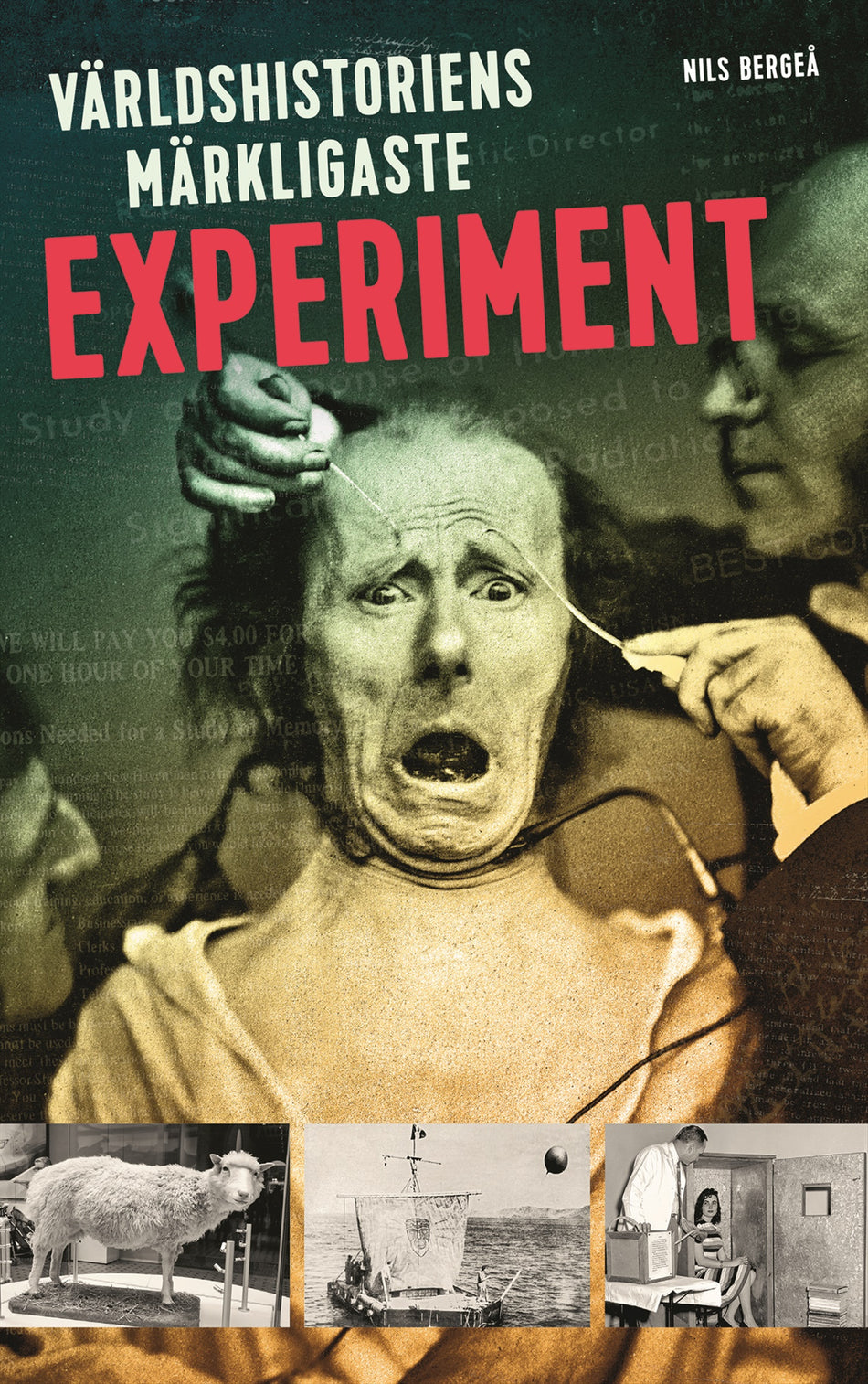 Valokuva kirjasta Nils Bergeå Världshistoriens märkligaste experiment, kuuluu tuoteryhmään Ruots muu tieto.