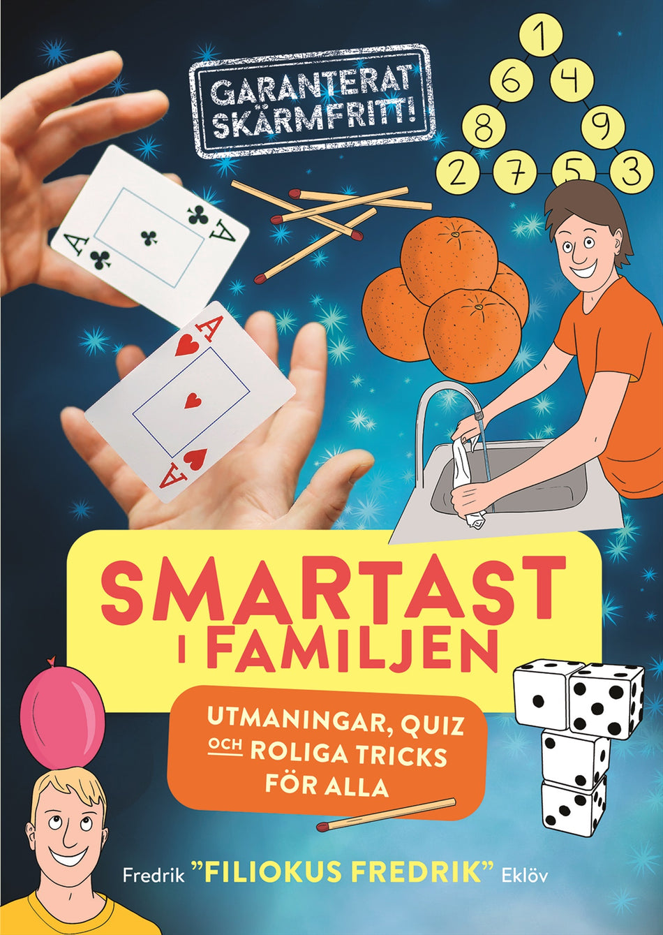 Valokuva kirjasta Fredrik Pärn Eklöv Smartast i familjen : utmaningar, quiz och roliga tricks för alla, kuuluu tuoteryhmään Ruots harrasteet taide.