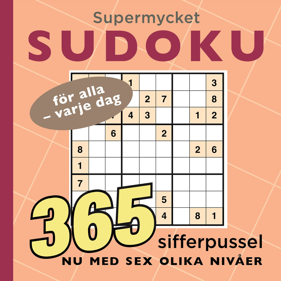 Valokuva kirjasta N/A Supermycket sudoku, kuuluu tuoteryhmään Ruots harrasteet taide.