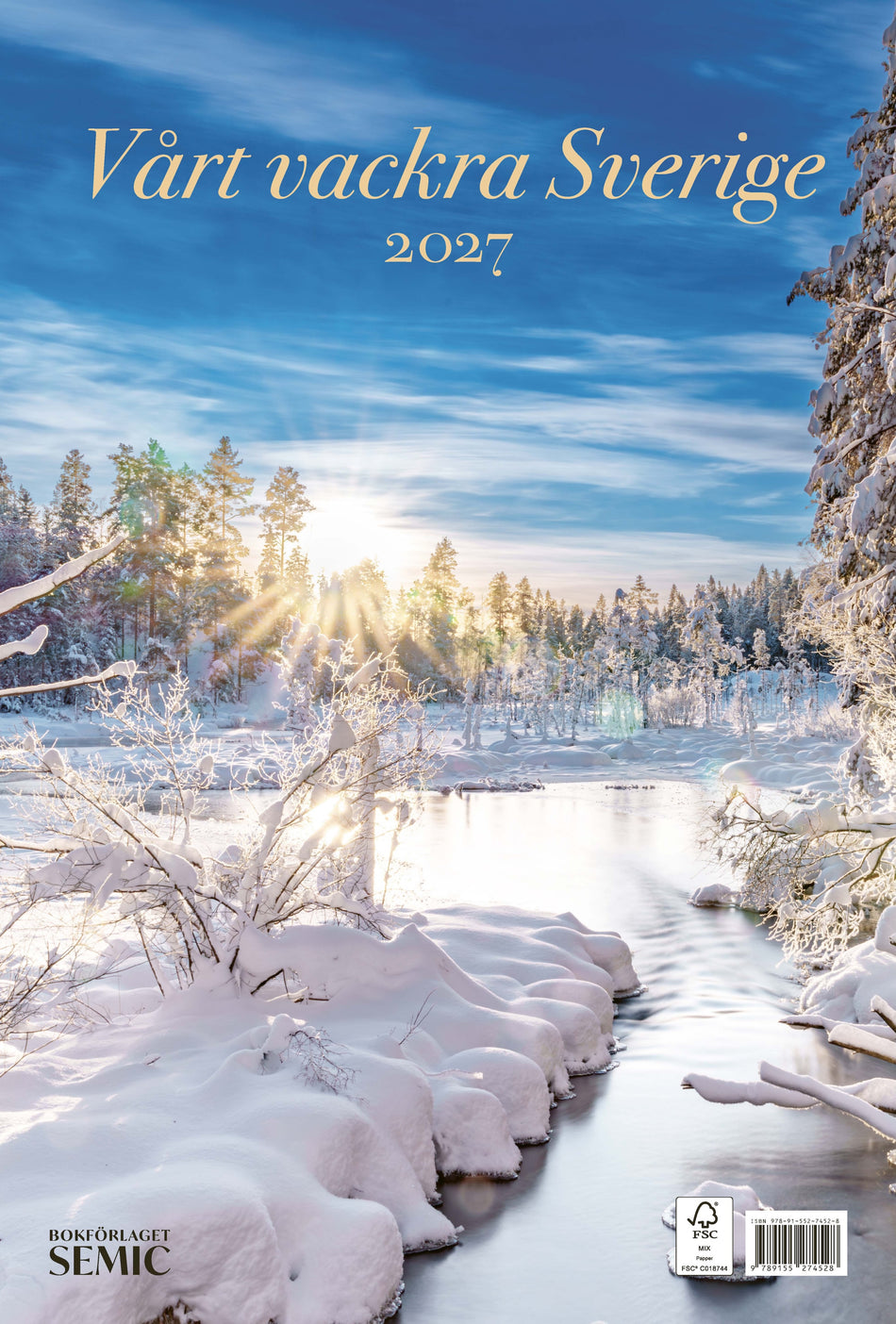 Valokuva kirjasta  Vårt vackra Sverige. Almanacka 2027, kuuluu tuoteryhmään Ruots harrasteet taide.