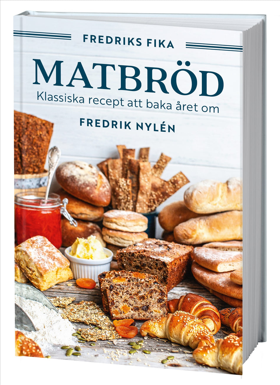 Valokuva kirjasta Fredrik Nylén Fredriks fika : matbröd - från tekakor och långpannebröd till fröknäcke och lingonlimpa, kuuluu tuoteryhmään Ruots harrasteet taide.