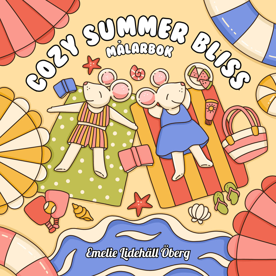 Valokuva kirjasta Emelie Lidehäll Öberg Cozy Summer Bliss : Målarbok, kuuluu tuoteryhmään Ruots harrasteet taide.