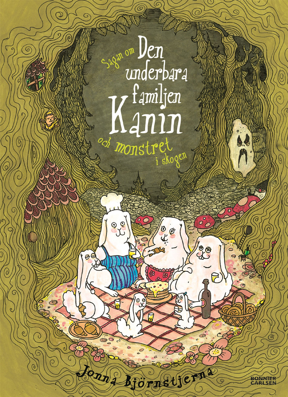 Valokuva kirjasta Jonna Björnstjerna Sagan om den underbara familjen Kanin och monstret i skogen, kuuluu tuoteryhmään Ruots lapset nuoret ja sarjakuvat.