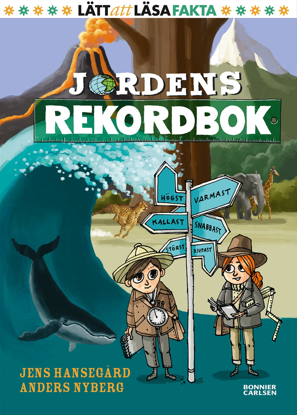 Valokuva kirjasta Jens Hansegård Jordens rekordbok, kuuluu tuoteryhmään Ruots lapset nuoret ja sarjakuvat.