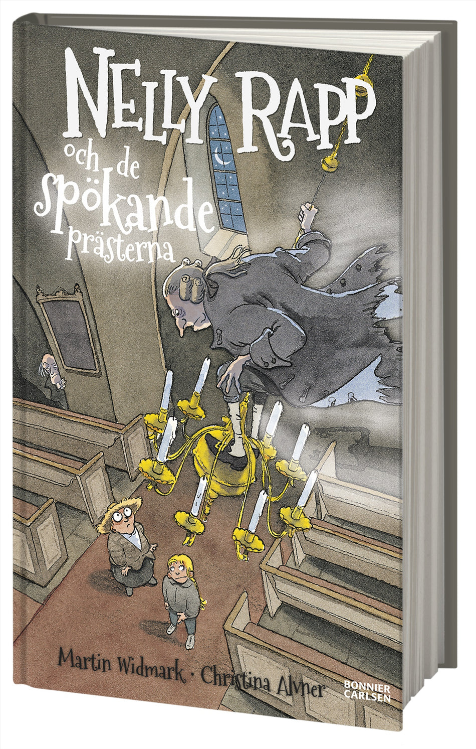 Valokuva kirjasta Martin Widmark Nelly Rapp och de spökande prästerna, kuuluu tuoteryhmään Ruots lapset nuoret ja sarjakuvat.