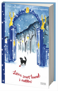 Liten svart hund i natten