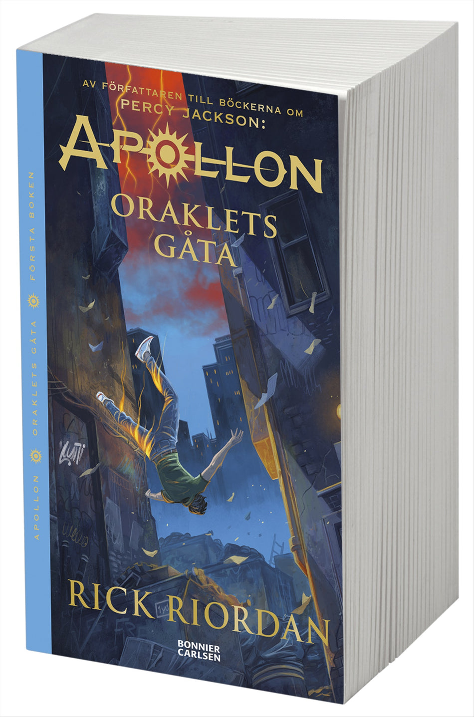 Valokuva kirjasta Rick Riordan Oraklets gåta, kuuluu tuoteryhmään Ruots lapset nuoret ja sarjakuvat.