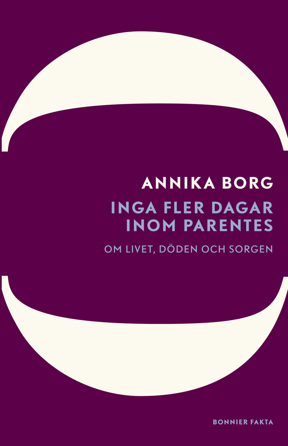 Valokuva kirjasta Annika Borg Inga fler dagar inom parentes : om livet, döden och sorgen, kuuluu tuoteryhmään Ruots muu tieto.