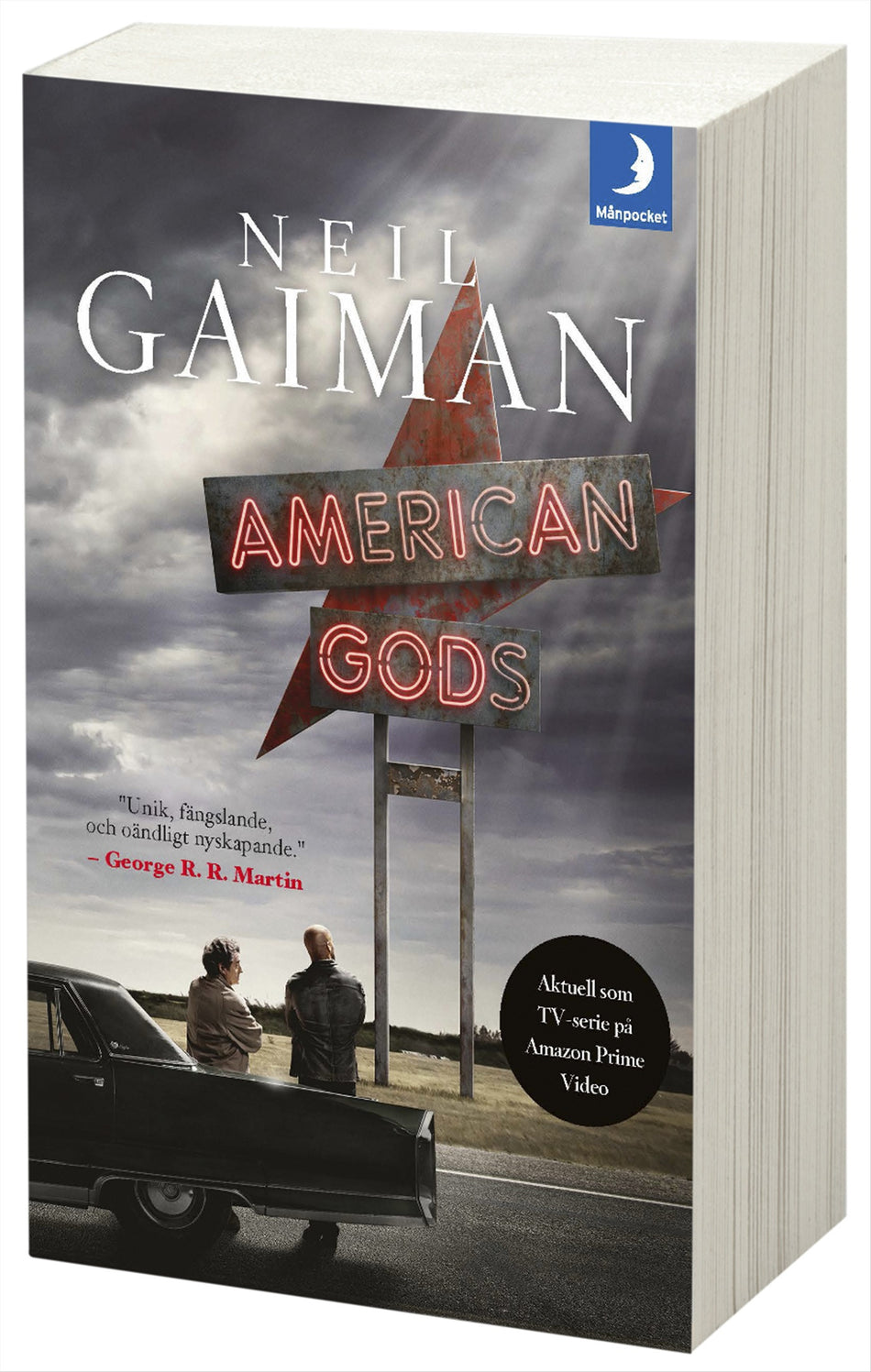 Valokuva kirjasta Neil Gaiman American Gods (svensk utgåva), kuuluu tuoteryhmään Ruots kaunokirjat.