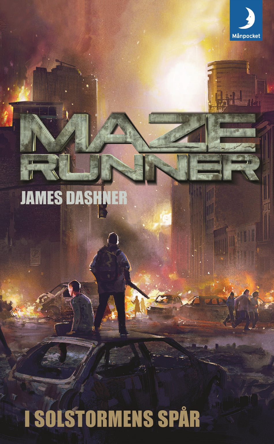 Valokuva kirjasta James Dashner Maze runner. I solstormens spår, kuuluu tuoteryhmään Ruots lapset nuoret ja sarjakuvat.