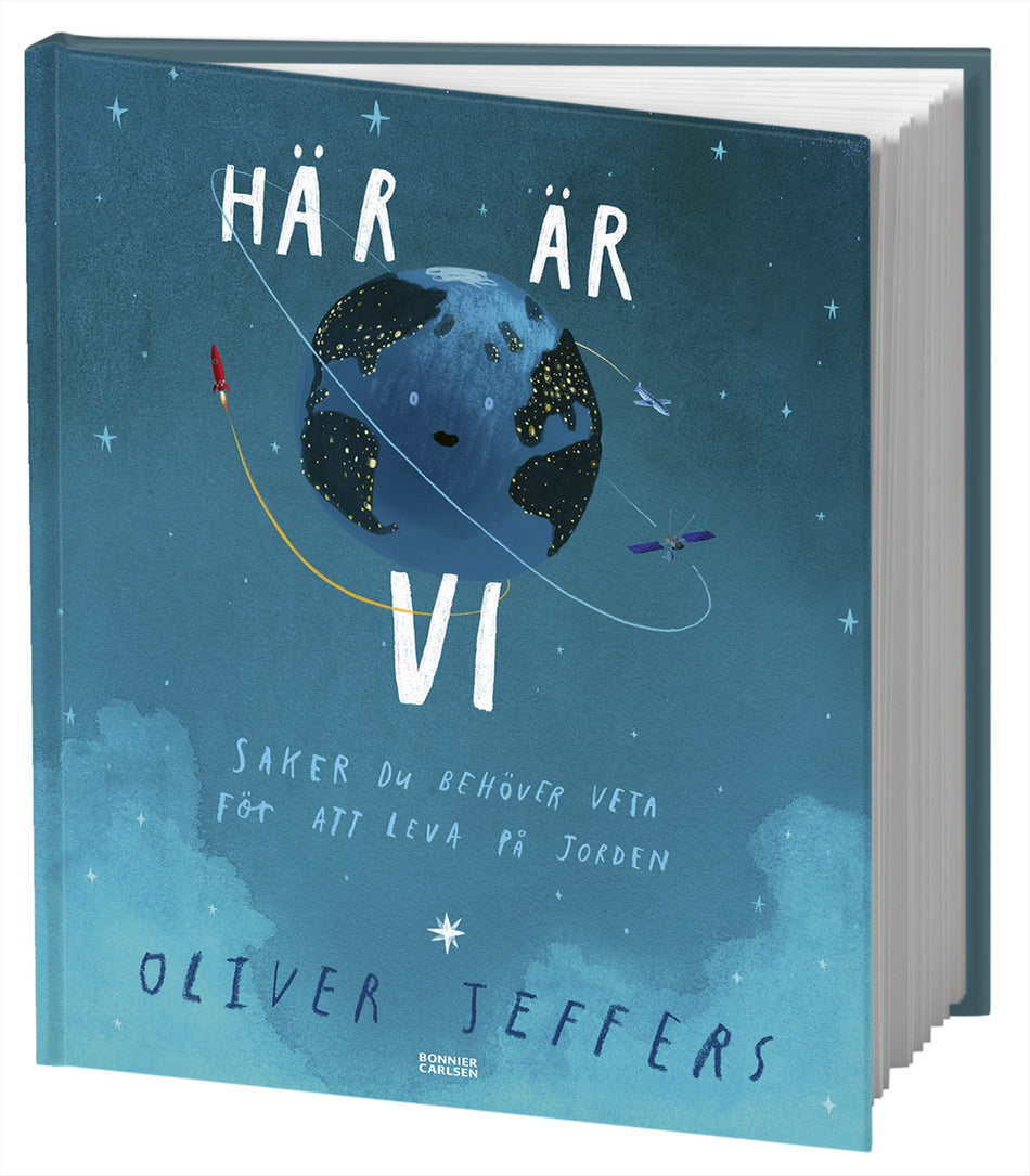 Valokuva kirjasta Oliver Jeffers Här är vi : saker du behöver veta för att leva på jorden, kuuluu tuoteryhmään Ruots lapset nuoret ja sarjakuvat.