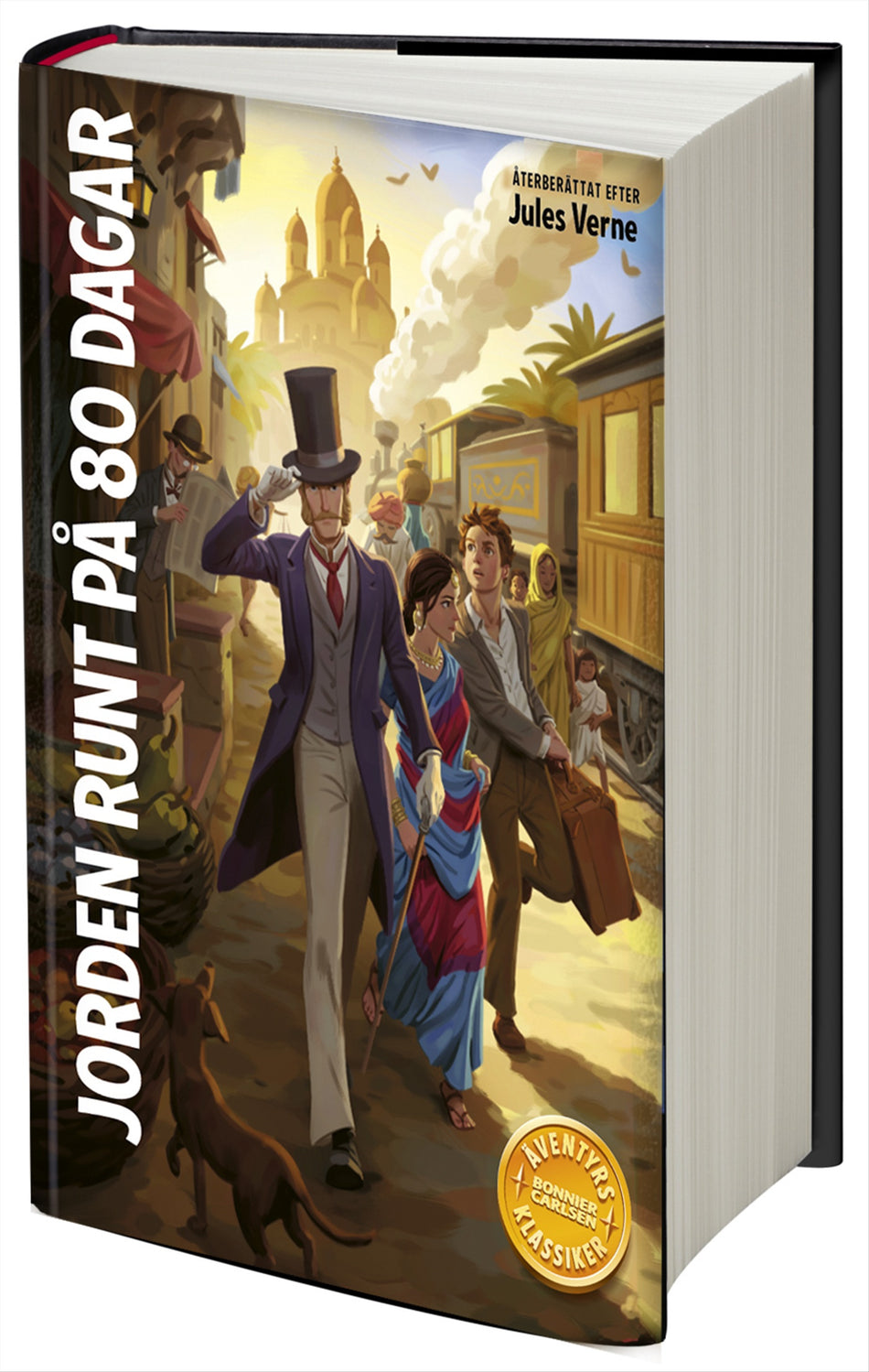 Valokuva kirjasta Jules Verne Jorden runt på 80 dagar, kuuluu tuoteryhmään Ruots lapset nuoret ja sarjakuvat.