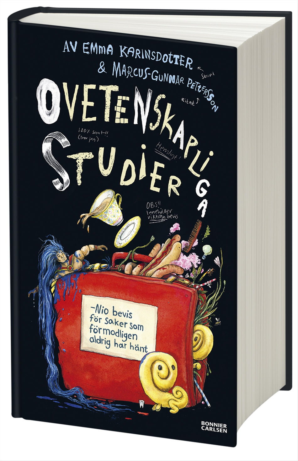 Valokuva kirjasta Emma Karinsdotter Ovetenskapliga studier : Nio bevis för saker som förmodligen aldrig har hänt, kuuluu tuoteryhmään Ruots lapset nuoret ja sarjakuvat.