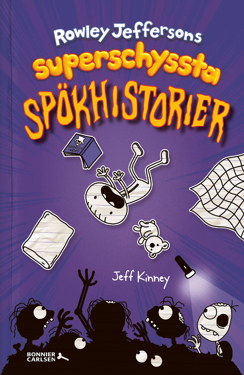 Valokuva kirjasta Jeff Kinney Rowley Jeffersons superschyssta spökhistorier, kuuluu tuoteryhmään Ruots lapset nuoret ja sarjakuvat.