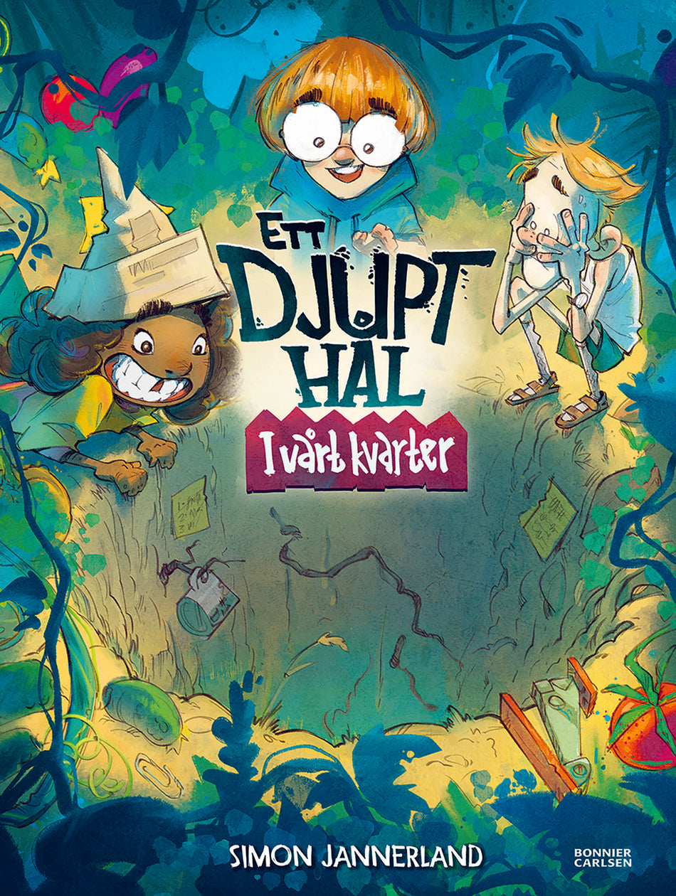 Valokuva kirjasta Simon Jannerland Ett djupt hål - i vårt kvarter, kuuluu tuoteryhmään Ruots lapset nuoret ja sarjakuvat.