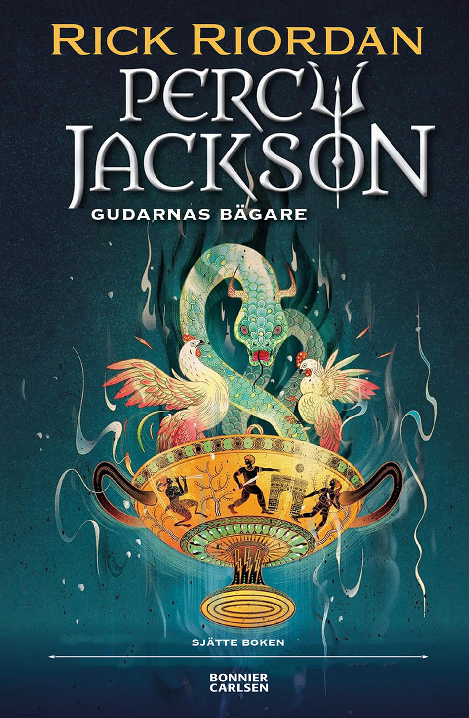 Valokuva kirjasta Rick Riordan Gudarnas bägare, kuuluu tuoteryhmään Ruots lapset nuoret ja sarjakuvat.