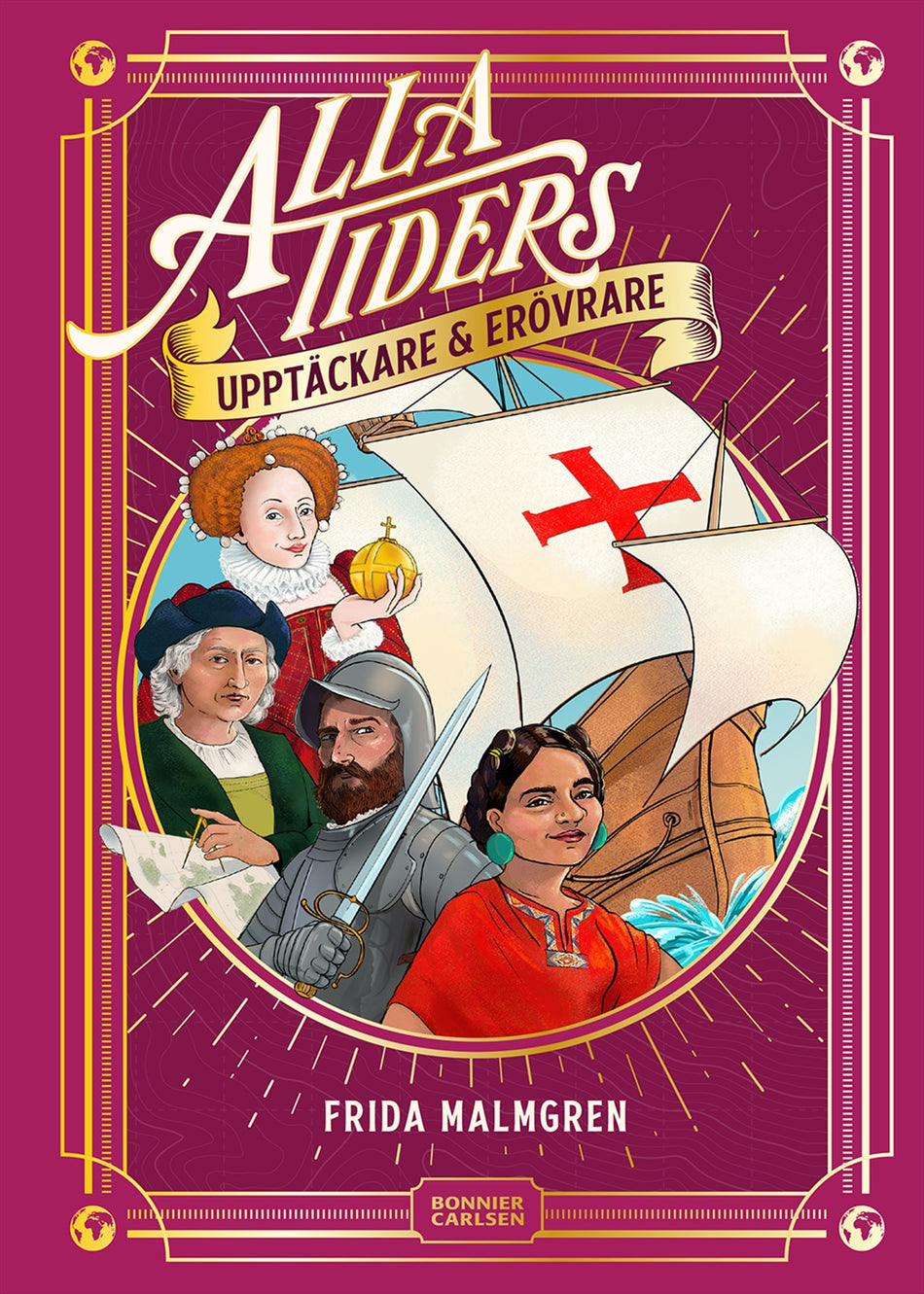 Valokuva kirjasta Frida Malmgren Alla tiders upptäckare och erövrare, kuuluu tuoteryhmään Ruots lapset nuoret ja sarjakuvat.