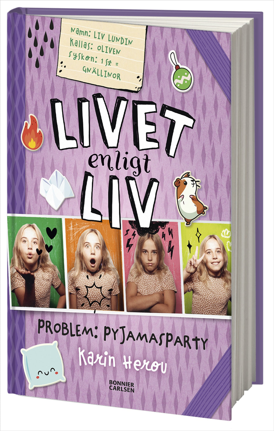 Valokuva kirjasta Karin Herou Problem: Pyjamasparty, kuuluu tuoteryhmään Ruots lapset nuoret ja sarjakuvat.