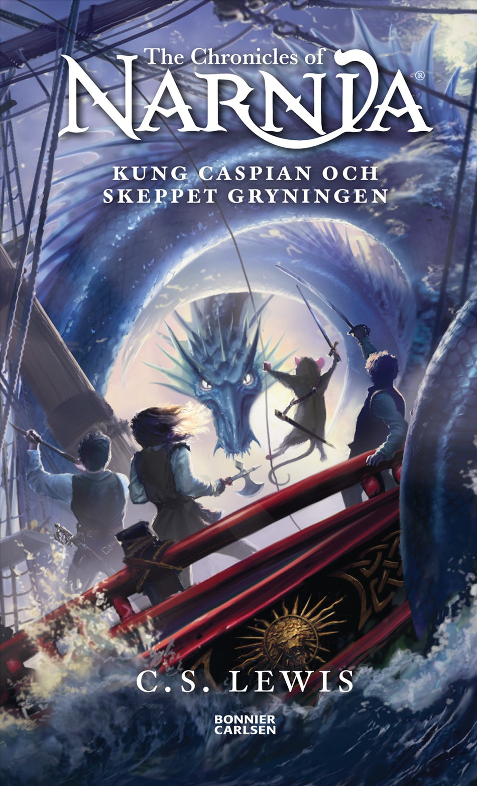 Valokuva kirjasta C. S. Lewis Kung Caspian och skeppet Gryningen, kuuluu tuoteryhmään Ruots lapset nuoret ja sarjakuvat.