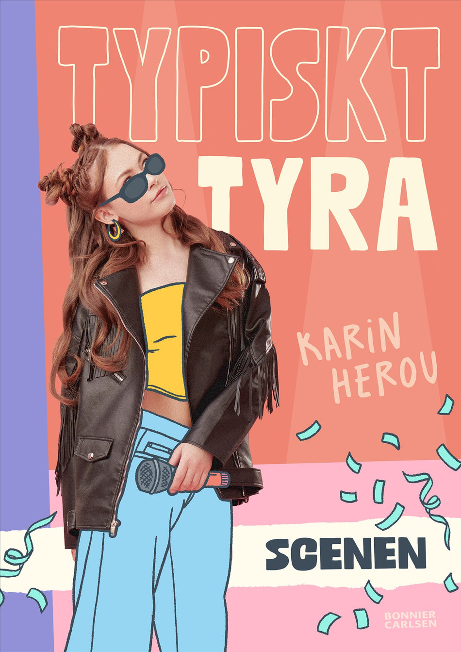 Valokuva kirjasta Karin Herou Typiskt Tyra. Scenen, kuuluu tuoteryhmään Ruots lapset nuoret ja sarjakuvat.