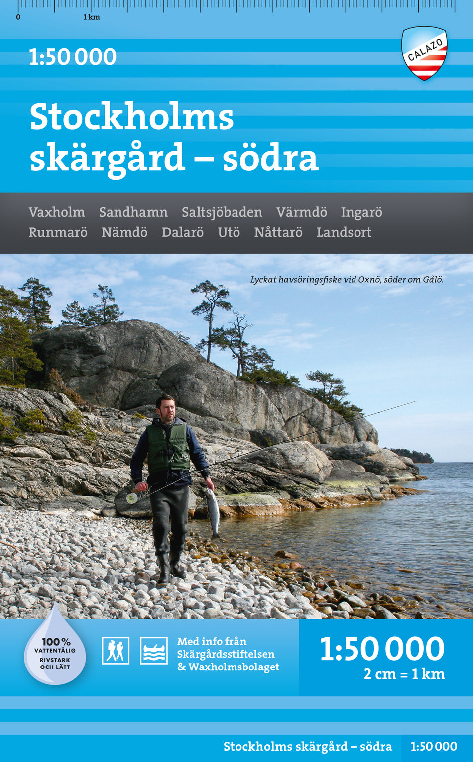 Valokuva kirjasta  Stockholms södra skärgård 1:50.000, kuuluu tuoteryhmään Ruots harrasteet taide.