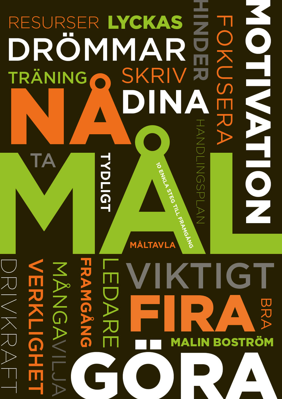 Valokuva kirjasta Malin Boström Nå dina mål : 10 enkla steg till framgång, kuuluu tuoteryhmään Ruots muu tieto.