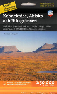 Kungsleden: Kebnekaise, Abisko och Riksgränsen 1:50.000