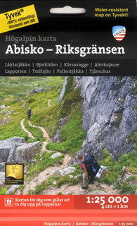 Högalpin karta Abisko, Björkliden - Riksgränsen 1:25.000