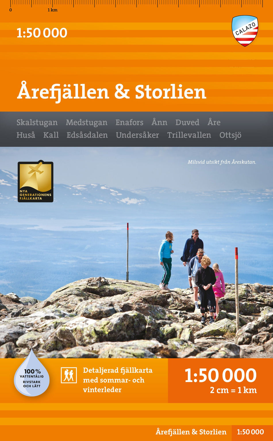 Valokuva kirjasta  Årefjällen &amp; Storlien 1:50 000, kuuluu tuoteryhmään Matkat.