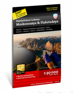 Höyfjellskart Lofoten: Moskenesöya & Flakstadöya 1:30 000