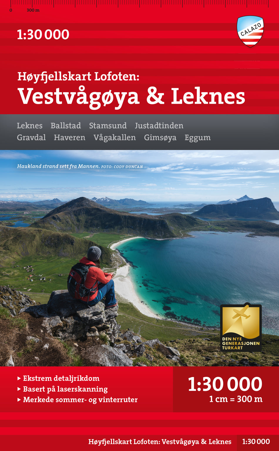 Valokuva kirjasta  Høyfjellskart Lofoten: Vestvågøya - Leknes 1:30.000, kuuluu tuoteryhmään Ruots harrasteet taide.