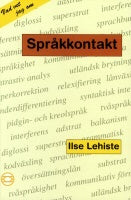 Valokuva kirjasta Ilse Lehiste Språkkontakt, kuuluu tuoteryhmään Ruots muu tieto.