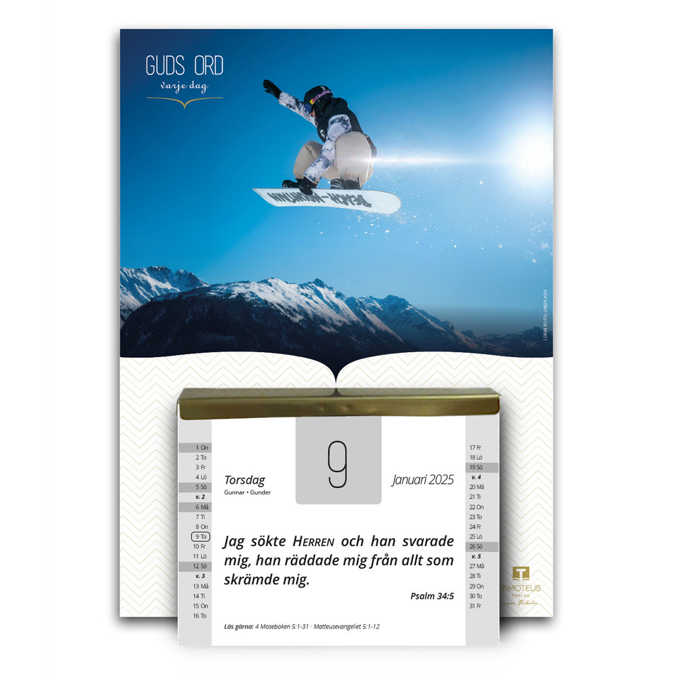 Valokuva kirjasta  KALENDER Guds Ord varje dag 2026, kuuluu tuoteryhmään Ruots harrasteet taide.
