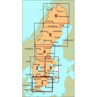 Södra Götaland Bil & Turistkarta Nr 1 : Skala 1:250.000