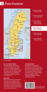 Östra Svealand Bil & Turistkarta Nr 3 : Skala 1:250.000
