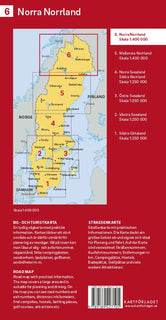 Norra Norrland Bil & Turistkarta Nr 6 : Skala 1:400.000