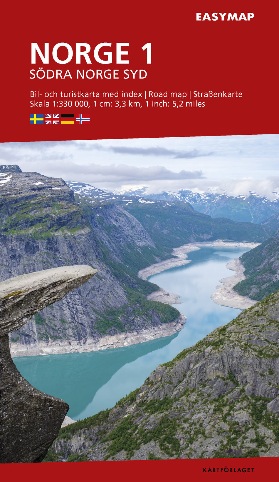 Valokuva kirjasta  Södra Norge 1 syd EasyMap, 1:320 000, kuuluu tuoteryhmään Ruots harrasteet taide.