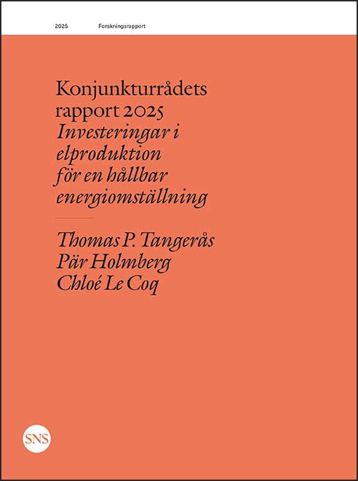 Valokuva kirjasta Chloé Le Coq / Pär Holmberg / Thomas Tangerås Konjunkturrådets rapport 2025: Investeringar i elproduktion, kuuluu tuoteryhmään Ruots muu tieto.