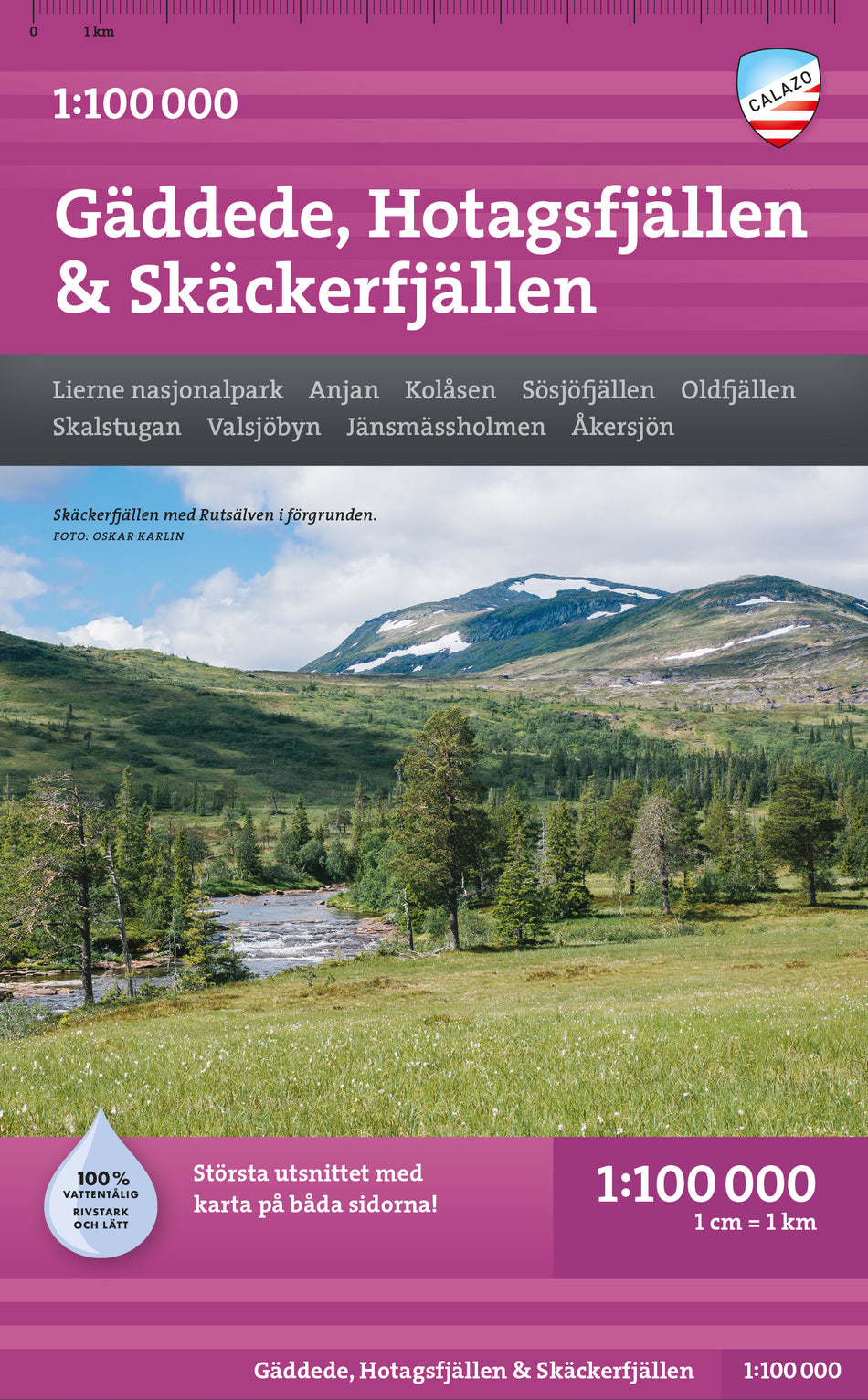 Valokuva kirjasta  Gäddede, Hotagsfjällen &amp; Skäckerfjällen 1:100000, kuuluu tuoteryhmään Ruots harrasteet taide.