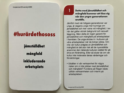 Kortlek #hurärdethososs jämställdhet mångfald