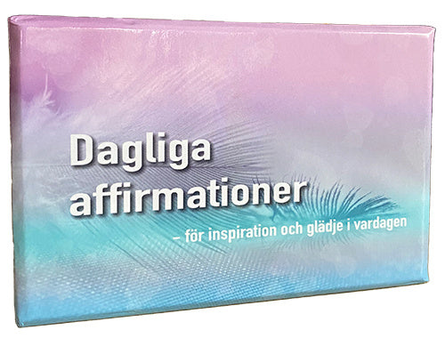 Valokuva kirjasta  Dagliga affirmationer : för inspiration och glädje i vardagen, kuuluu tuoteryhmään Ruots harrasteet taide.