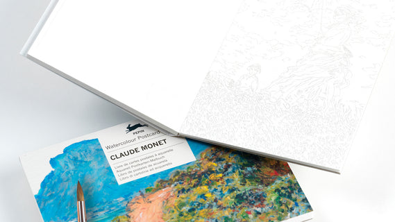 Väritettävä postikorttisetti Pepinpress Claude Monet