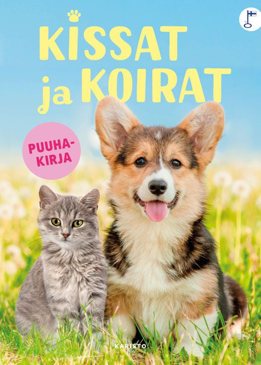 Valokuva kirjasta Kissat ja koirat puuhakirja, kuuluu tuoteryhmään Väritys-puuhakirjat.