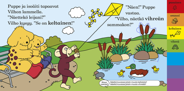 Opin Pupen kanssa - Puppe ja sateenkaaren värit