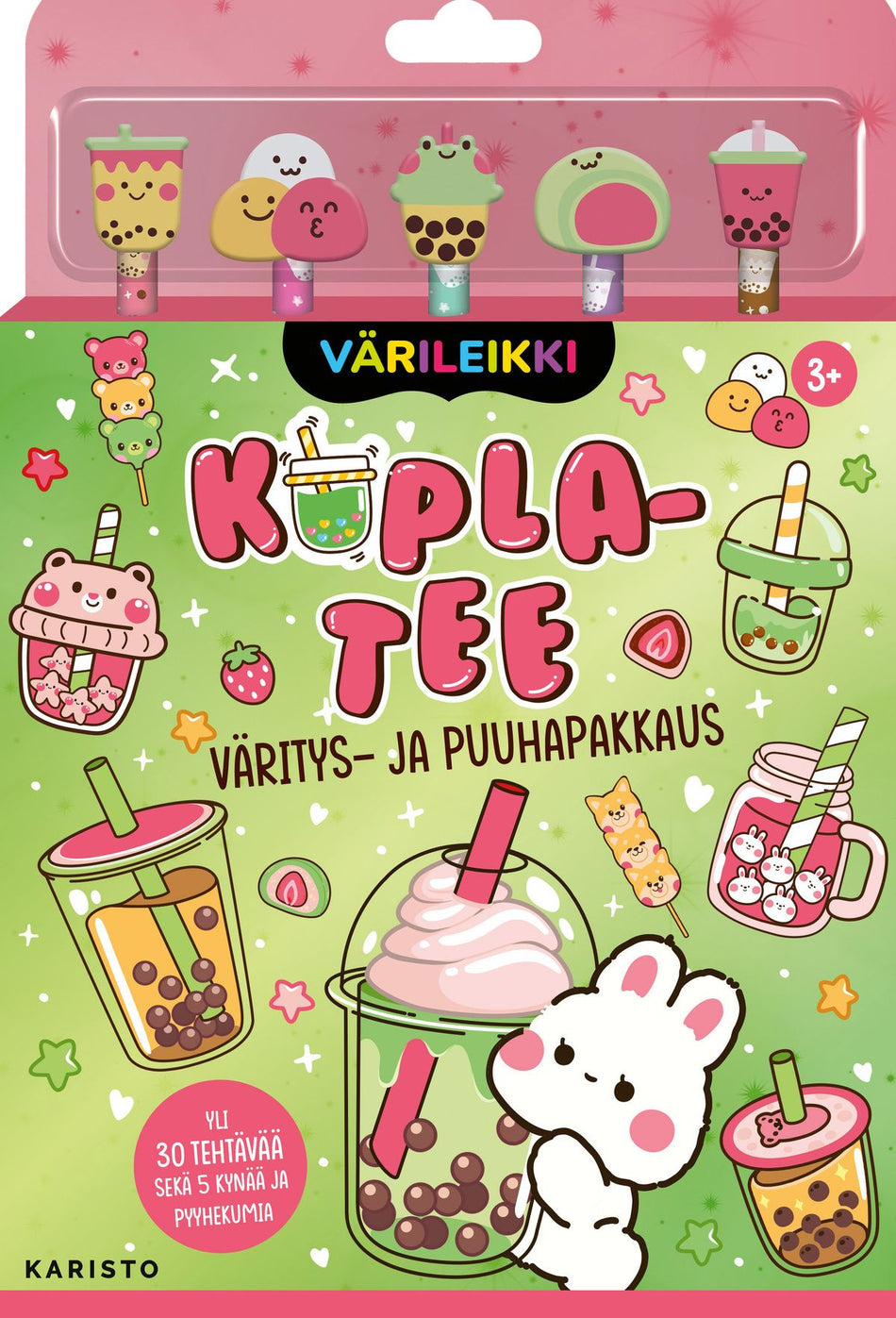 Valokuva kirjasta  Kuplatee Väritys- ja puuhapakkaus, kuuluu tuoteryhmään Väritys-puuhakirjat.